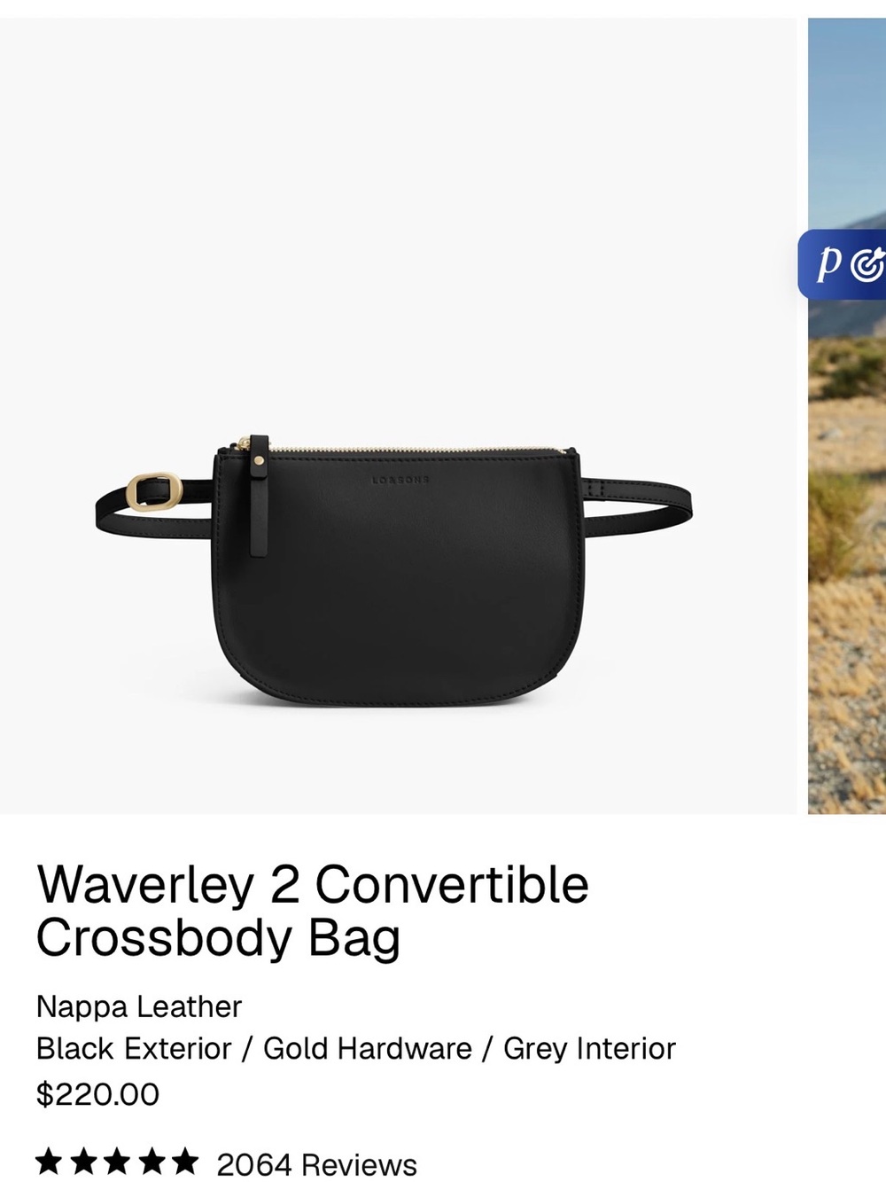 Lo & Sons Waverley 2 Convertible Crossbody Bag - Red with Gold Hardware